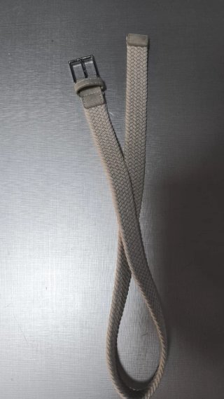 Cinturone elastico intrecciato beige per bambini