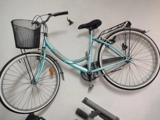 Bicicleta Paseo Mujer Azul Cesta