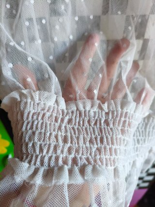 Blusa Zara Transparente Lunares Talla S