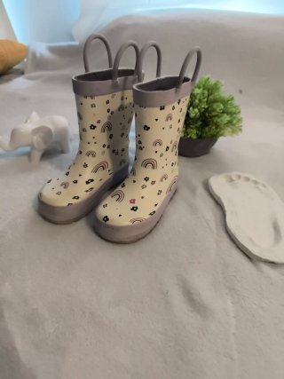 Botas de agua niña arcoíris talla 22