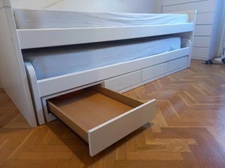 Cama nido compacta blanca mueble juvenil