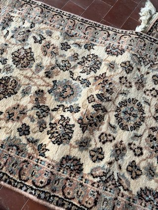 2 Tappeti Lana Beige/Marrone 120x60 nuovo