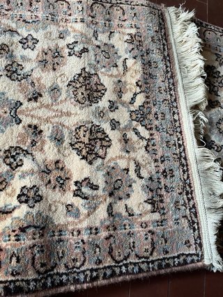 2 Tappeti Lana Beige/Marrone 120x60 nuovo