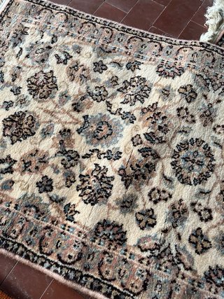 2 Tappeti Lana Beige/Marrone 120x60 nuovo