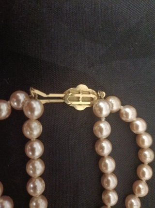 Collar de perlas de 3 hileras