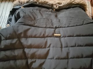 Parka Tintoretto Negra con pelo en el cuello