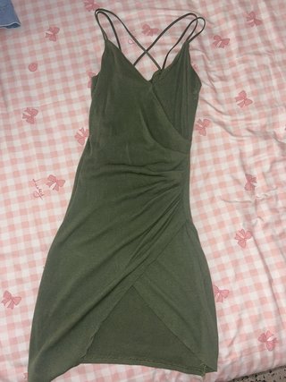 Vestido corto verde talla S