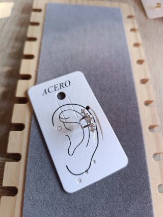 Ear cuff, pendientes con circonitas