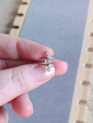 Ear cuff, pendientes con circonitas