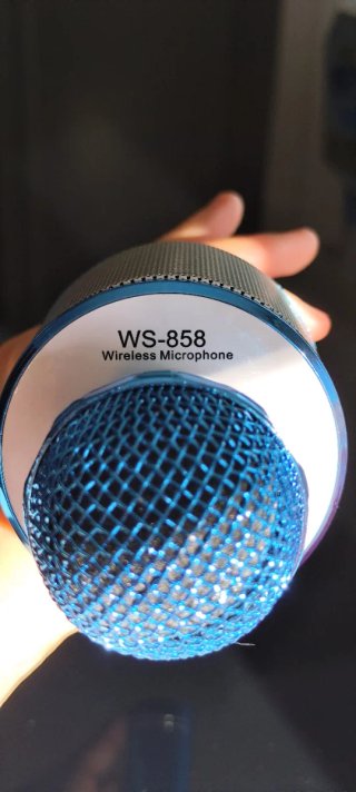 Micrófono Karaoke Bluetooth Azul