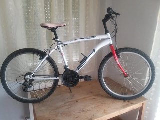 Bicicleta Montaña Blanca y Roja
