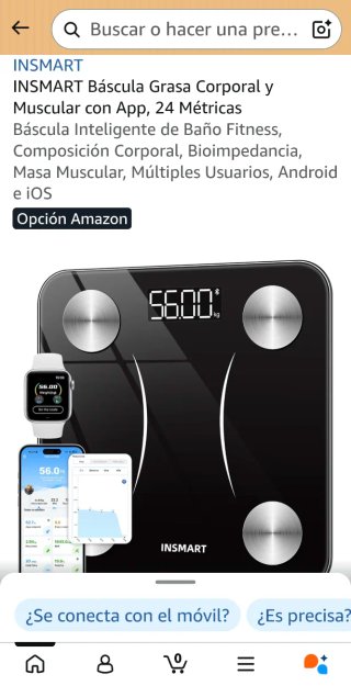 Báscula Bioimpedancia Bluetooth