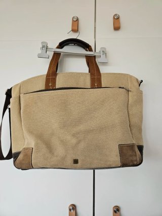 Bolso maletín Purificación García Beige/Marrón