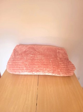Manta de alta calidad, rosa, doble cara