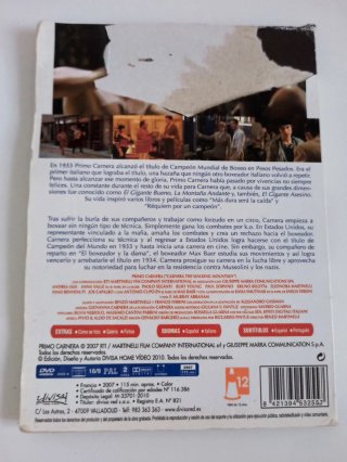 DVD Primo Carnera 2007