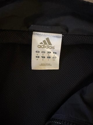 Sudadera Adidas Negra y Azul Retro, talla M