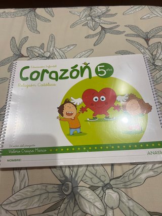 Corazón, 5 años Educación infantil Religión Cat...