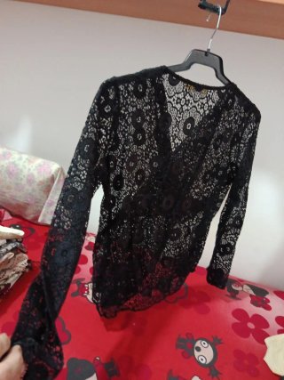 Blusa Encaje Negro Marks Ther Paris T-U
