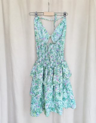 Vestido halter estampado floral