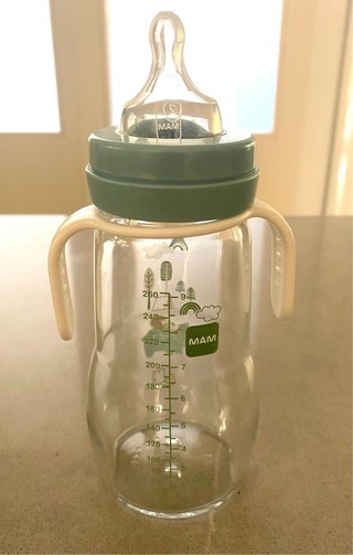 Biberón cristal y cambiador viaje