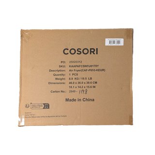FREIDORA DE AIRE COSORI 6,2L (SIN ABRIR)