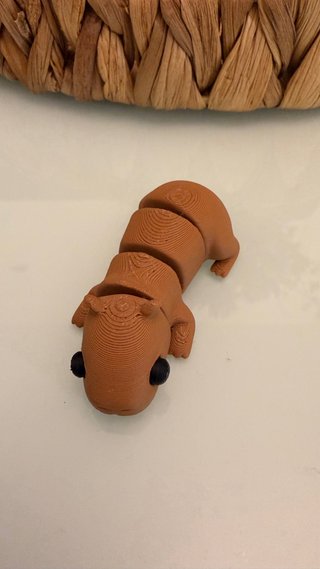 Capivara Articulada Laranja e Roxa