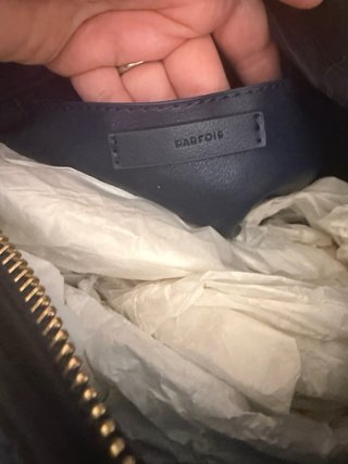 Bolso Parfois acolchado azul y dorado