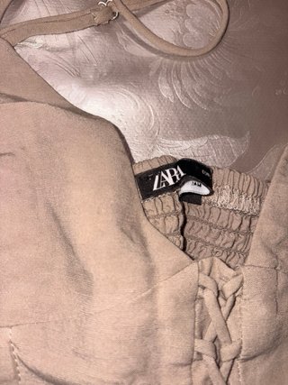 Top Zara Marrón Corsé Talla S
