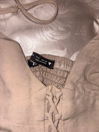 Top Zara Marrón Corsé Talla S
