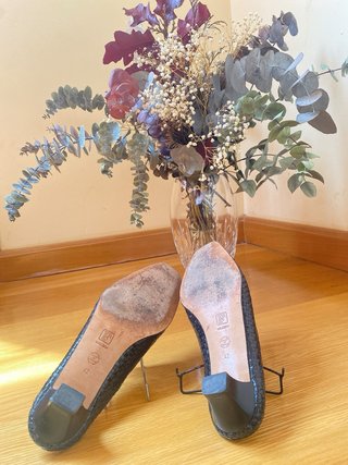 Mules Mocasín Piel Trenzada Negro