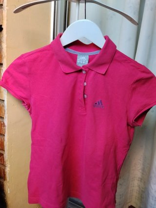 Polo Adidas Rosa Niña Talla S