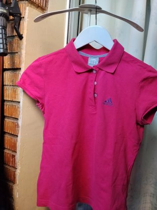 Polo Adidas Rosa Niña Talla S