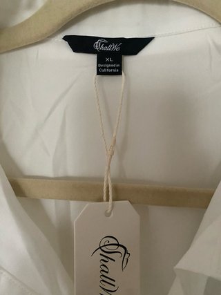 Camisa blanca manga cort rayas negras sin estrenar