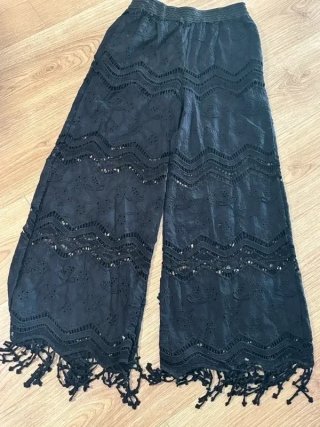 Pantalón palazzo negro Giancomo Cinque