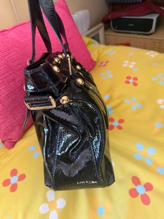 Bolso RR Piel Negra Charol
