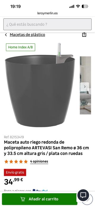2 Macetas Negras Grandes