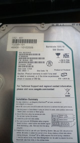 Discos Duros IDE 250GB y 500GB (Averiados)