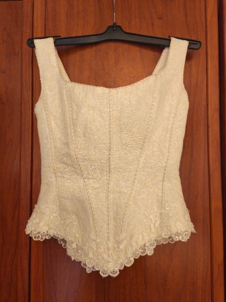 Vestido de novia vintage corte A con corset