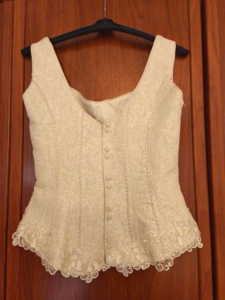 Vestido de novia vintage corte A con corset