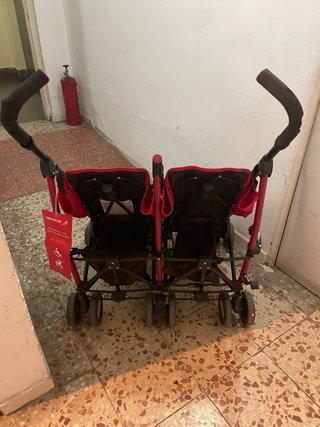 Carrito Chicco Echo Doble Rojo súper practico