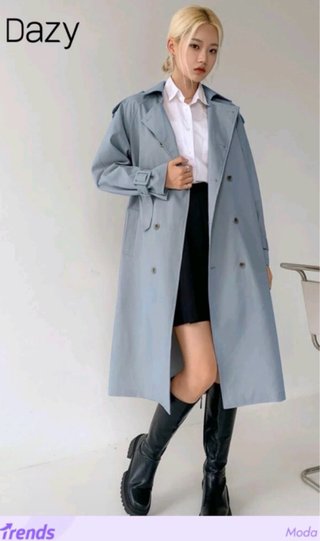 Gabardina oversize azul Dazy Talla 42-44 nueva