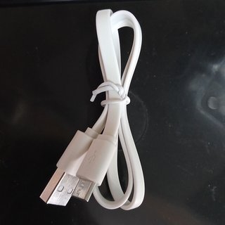 Cable USB a Micro-USB plano blanco 50cm