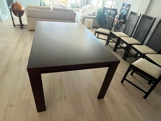Mesa comedor extensible 160x100 + 6 sillas