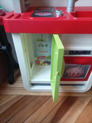 Cocina de juguete Smoby roja y carrito de  compra