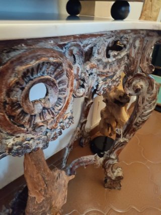 Consola policromada s.XIX restaurada.no envios