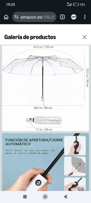 Paraguas Valiclud Transparente Pequeño