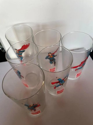 6 bicchieri Superman Coca-Cola