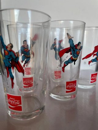 6 bicchieri Superman Coca-Cola