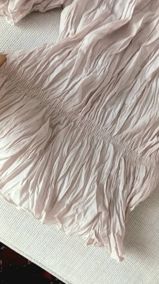 Top REDS cotone goffrato arricciato tg unica