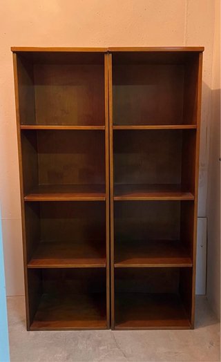 2 uds Estanterías de madera marrón